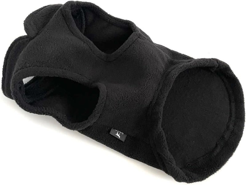 Jacko & Co - Fleece Vest Dog Sweater with Leash Ring - Soft, Warm & Lightweight Pullover Coat for Small & Medium Dogs, Puppies & Cats - Cozy Fall/Winter/Spring Pet Jacket (Black, Small 4-6lbs) - Image 3